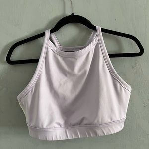 Purple shimmer sports bra